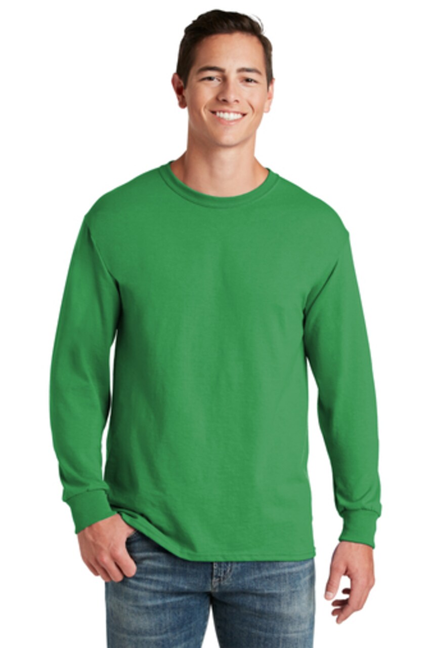 JERZEES Dri-Power Long Sleeve Crewneck T-Shirt for Sports, Work & Layering Wear